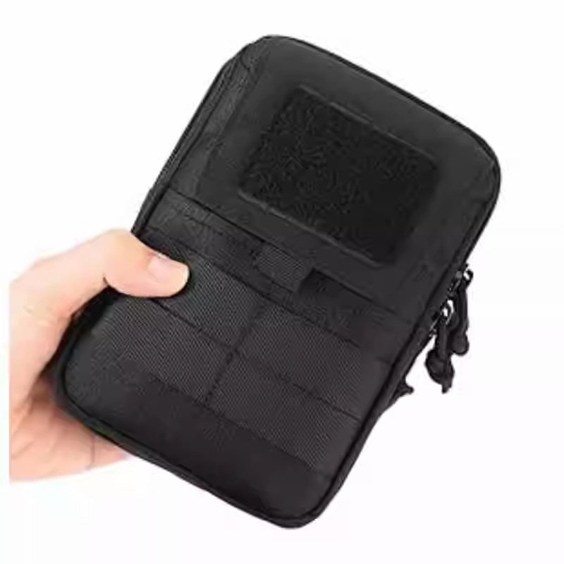 1000D Outdoor Hardware Edc Tool Storage Bag Molle Multifunctional Double Layer Mobile Phone Bag Organizing Storage Bag