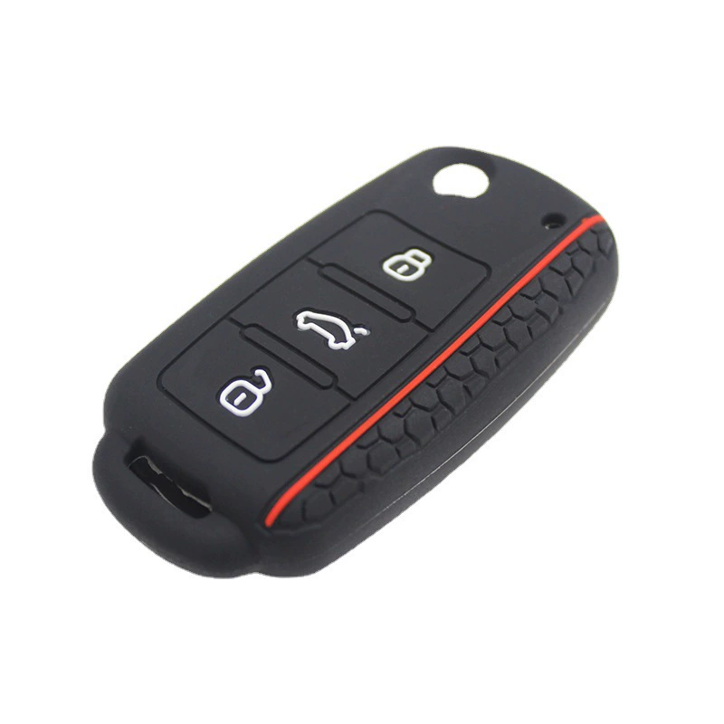 Подходит для Volkswagen VW Sagitar Skoda Pola Golf Polo Line Сотовый силиконовый защитный чехол для ключа автомобиля