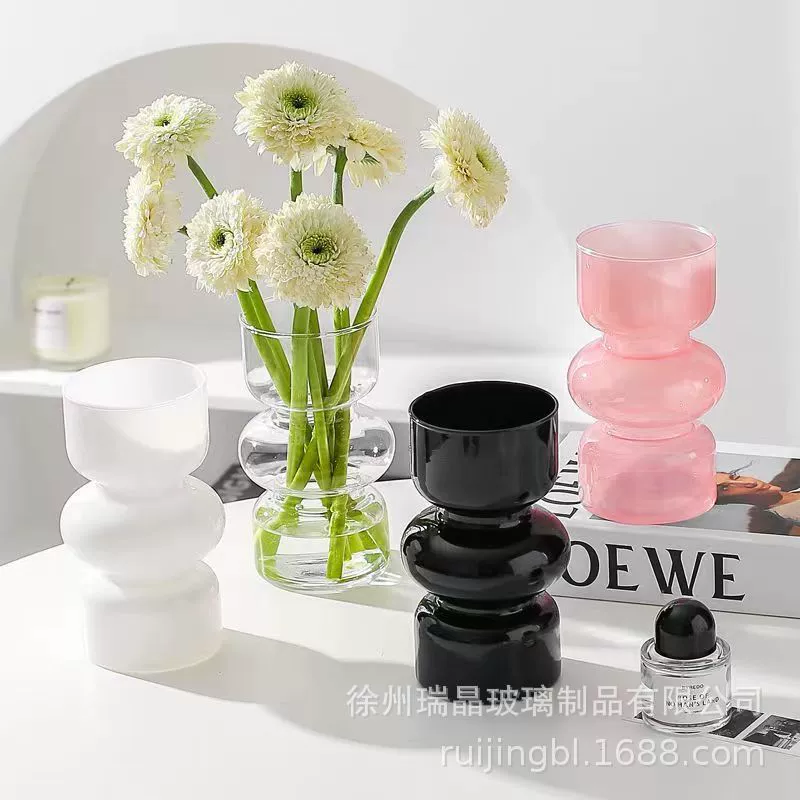 Скандинавский стиль, ретро, креативная асимметричная домашняя стеклянная ваза для гостиной, обеденный стол, доступные роскошные нишевые украшения