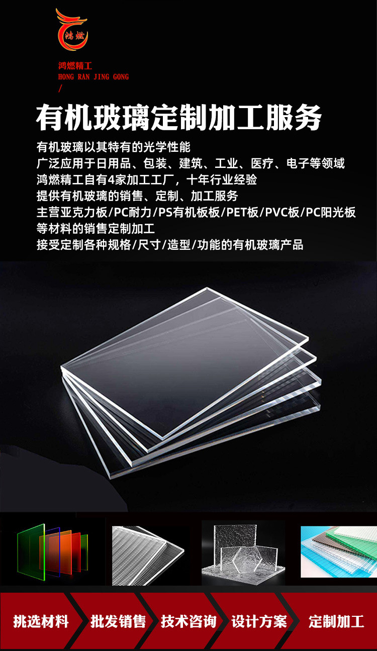 鸿燃精工大型湿巾机械透明防护门板定制贴标机观察窗口 PC板加工-阿里巴巴