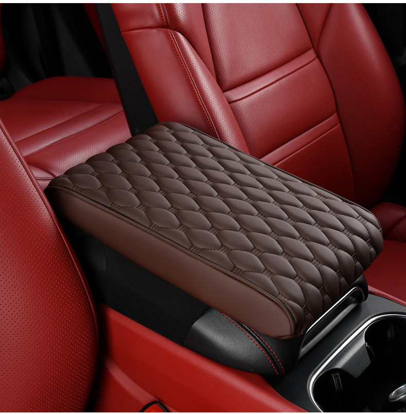 Manufacturers cross-border car armrest box cushion booster cushion leather four seasons universal car protective cover elbow cushion for car