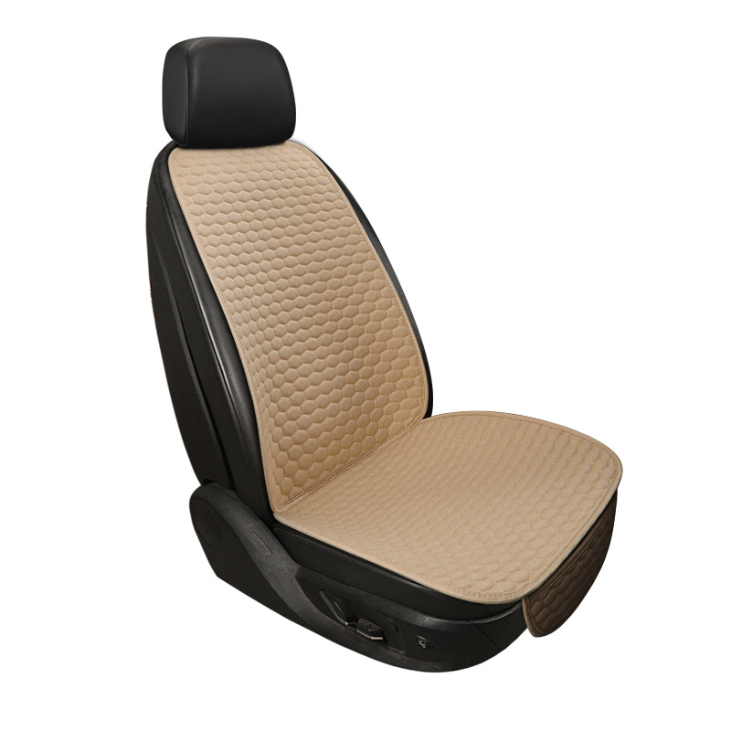 Cojín de asiento de coche de lino natural material respetuoso del medio ambiente cubierta de asiento de coche totalmente rodeado cojín de asiento de coche
