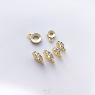 ��ɫ�����Ȧ14K����ɫ���_�ڵ��h�ʯ��Ƭdiy����|Ƭ�Ʒ���