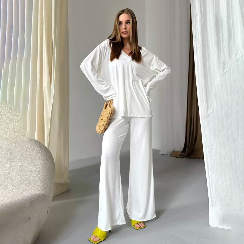 Autumn breathable elastic knitted comfortable pijama