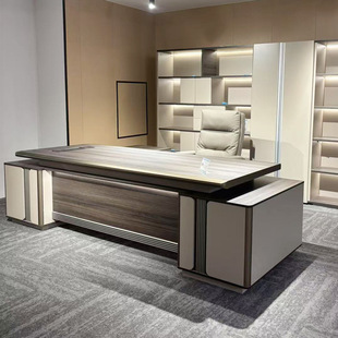 Design Sense, Light Luxury and High-End Boss Desk, President and Chairman Office Desk, Desk, Chair and Class Desk