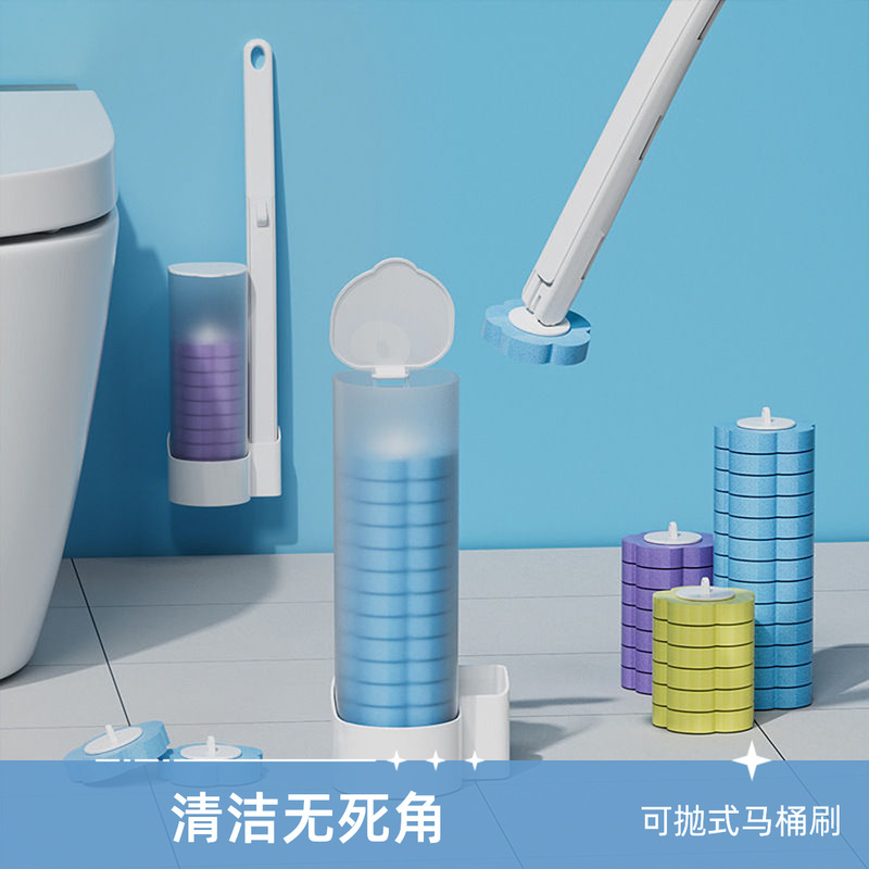 Disposable Toilet Brush Disposable Replacement Pieces with Cleaning Liquid Household Toilet Toilet Brush