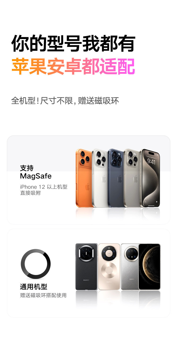 Cross-border car phone holder, 2026 new model, magnetic navigation, center console, dashboard car phone holder