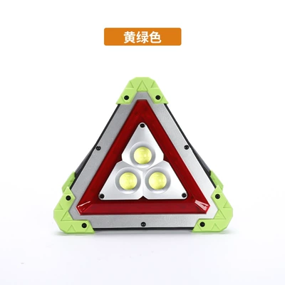 Cross-Border Popular Tripod Warning: Warning sign - triangular-light-901-yellow-green