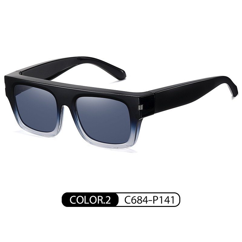 Nueva miopía gafas polarizadas gafas de sol cuadradas de los hombres ultra-ligero TR7527 push-up desplegable miopía gafas de sol