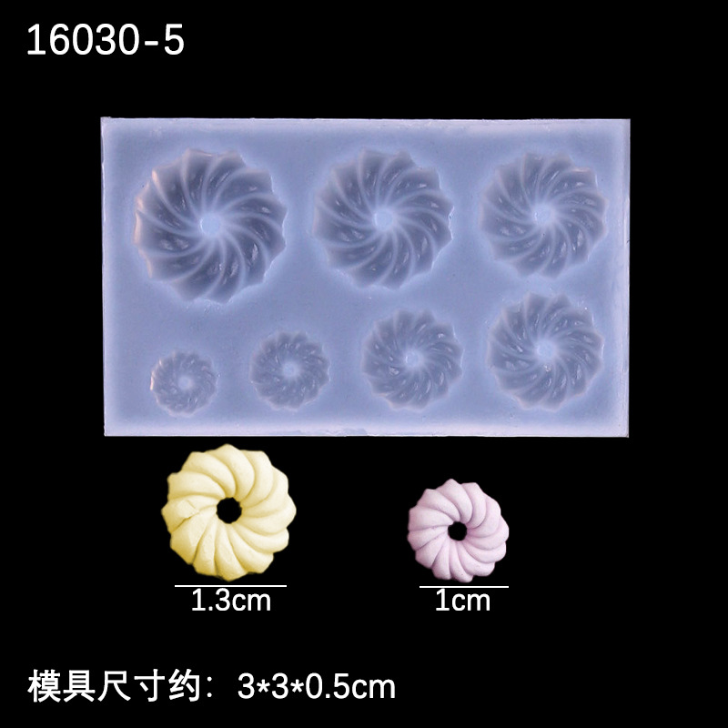 Mini oreo galleta cuerno huevo pastel galleta modelado DIY arcilla alimentos y jugar silicona molde arcilla Decoración