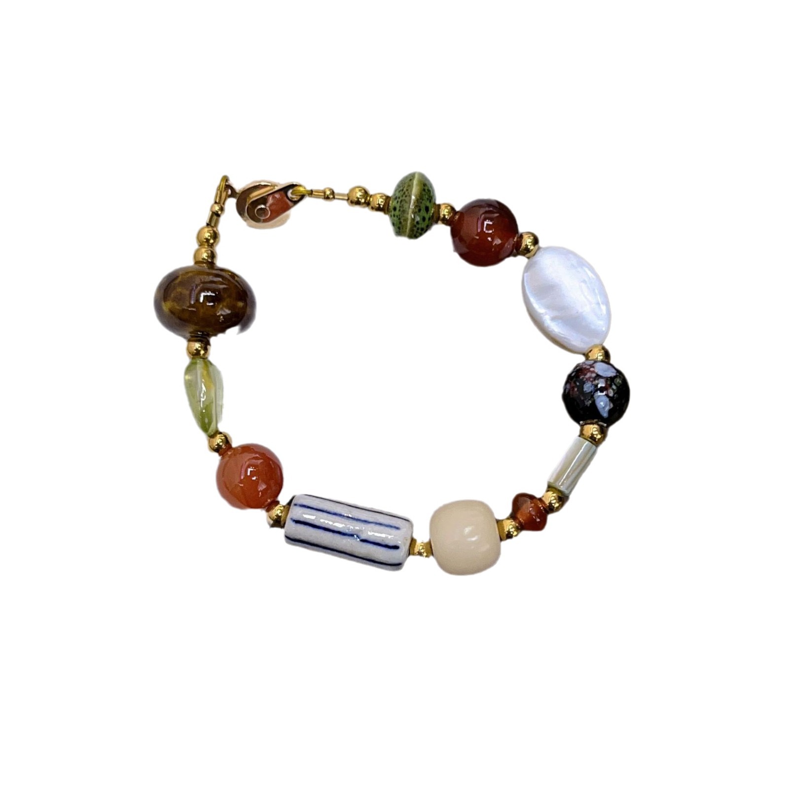 Bracciale con fiore smaltato oversize donna, gioiello floreale_voghion.com
