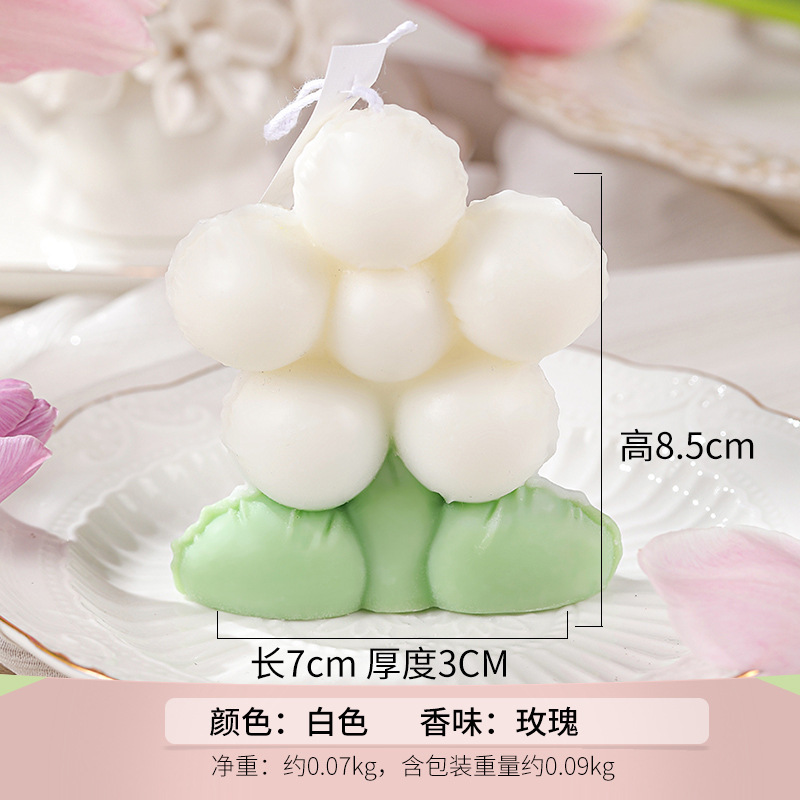 Nuevo estilo coreano de expansión vela hecha a mano flor de sol modelado creativo regalo de cumpleaños vela flor fragrante