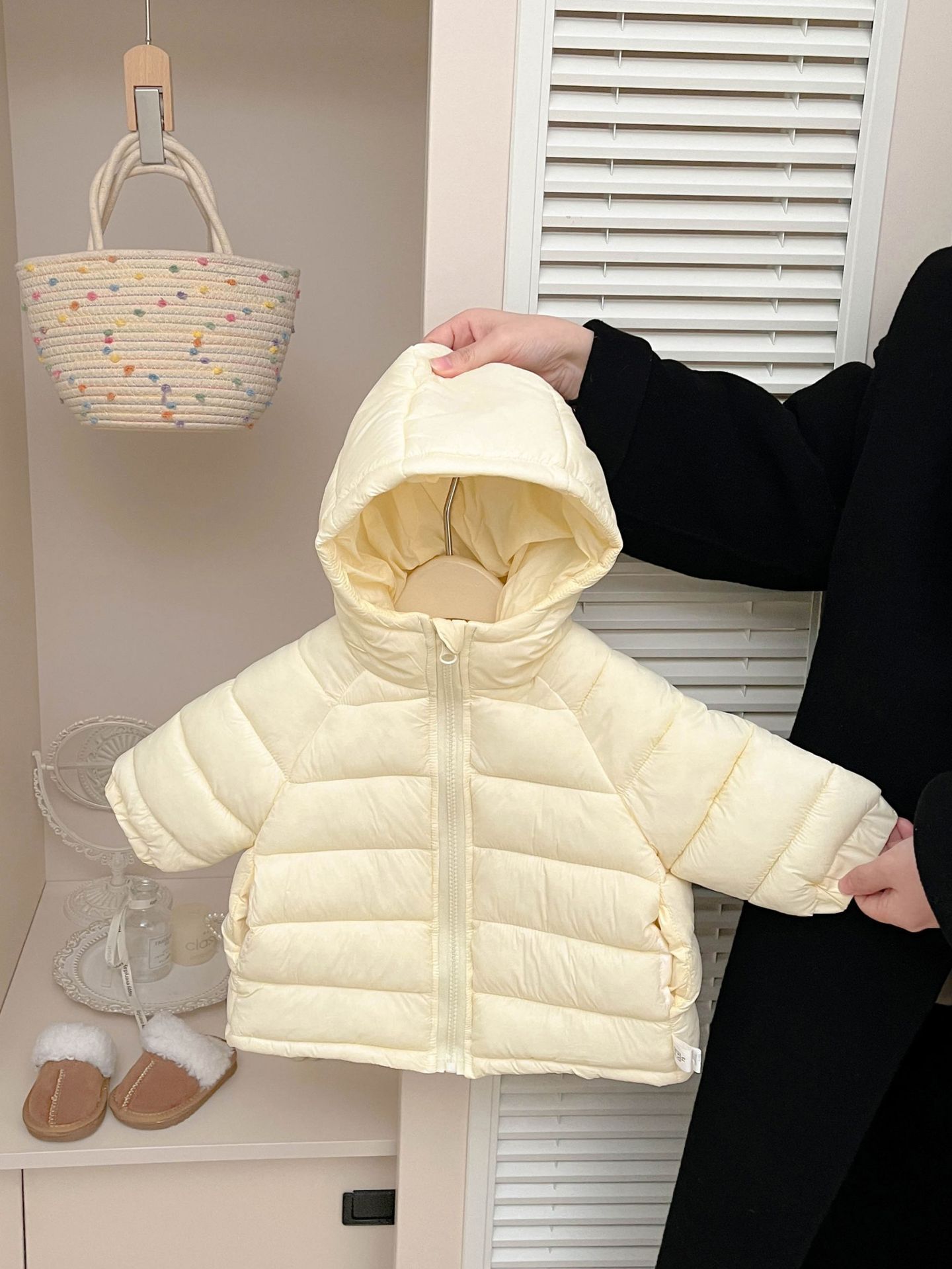 Baby coreano invierno abrigo de algodón plumón otoño y invierno nuevo niño grueso calentamiento encapuchado ropa de pan invierno