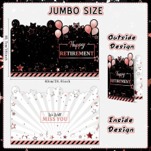 亚马逊新品 retirement card巨型留名簿 退休留言纪念卡贺卡 现货