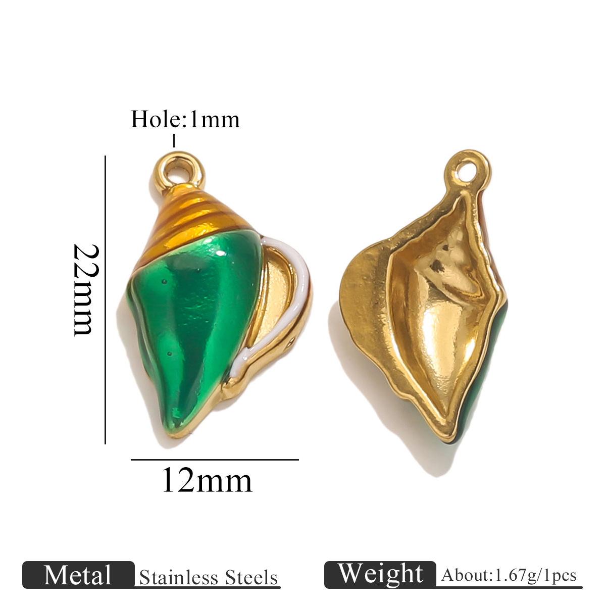 Accesorios de joyería DIY acero inoxidable serie marina colgante sirena concha estrella de mar colgante pulsera collar