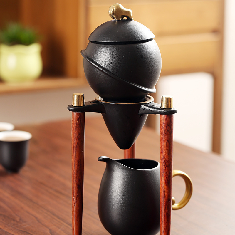 牛转乾坤自动茶具家用日式陶瓷懒人泡茶器功夫茶具礼盒一件代发