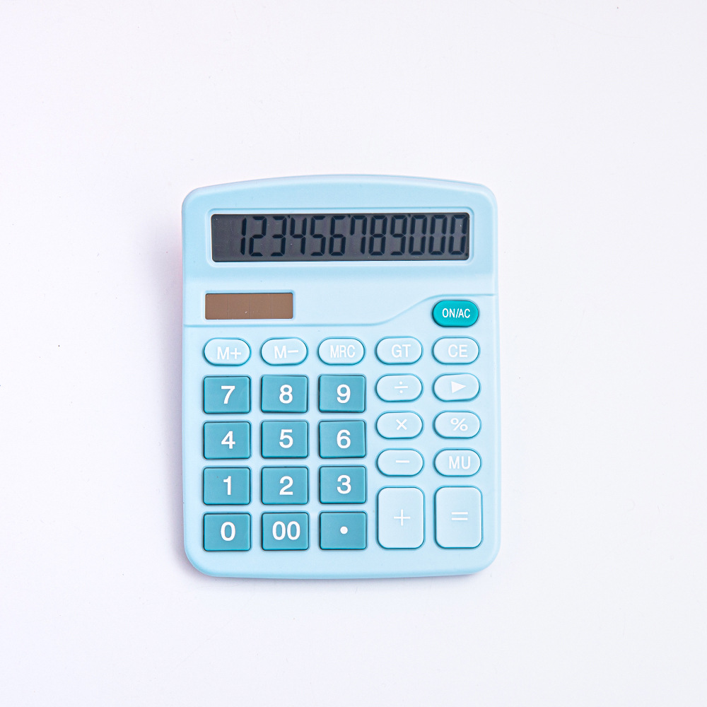 12-bit real calculadora solar pantalla grande fuente de alimentación doble botón grande Oficina Finanzas fábrica directa al por mayor