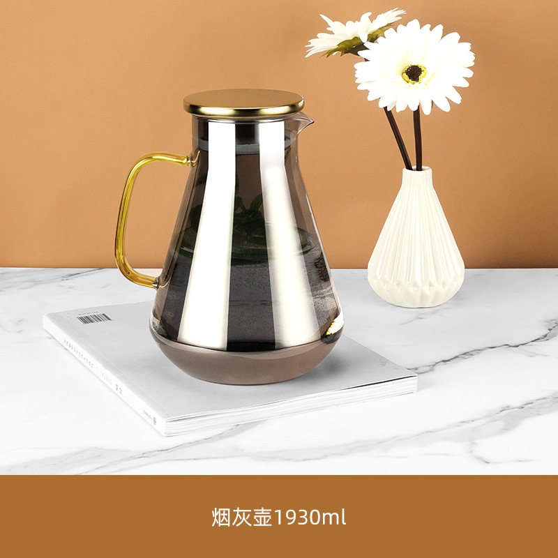 Colorful Borosilicate Glass Kettle Summer Tea Kettle Water Heater Anti-Cracking Water Kettle, One Piece, Dropshipping