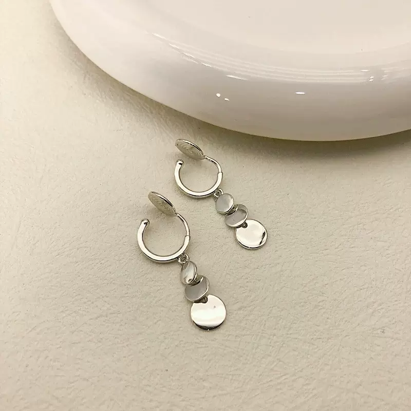 S925银气质流苏耳环女冬简约小众设计ins高感耳坠百搭耳饰不掉色