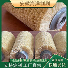 厂家直供抛光除毛刺刷辊 工业缠绕剑麻毛刷辊 机械清洗除尘毛刷