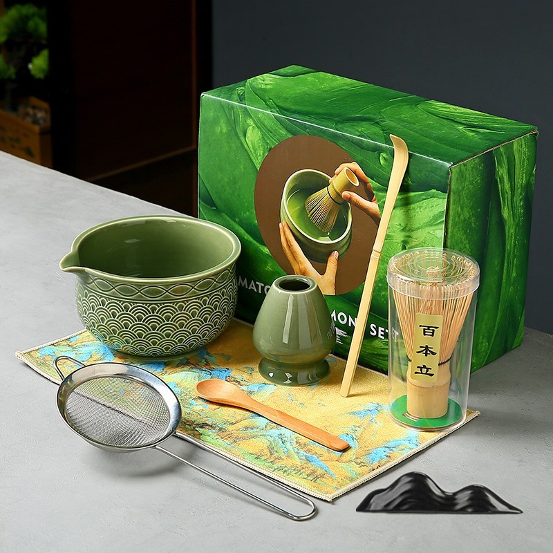 抹茶碗陶瓷日式打抹茶用套装茶筅竹子抹茶刷百本立宋代点茶道礼盒|undefined