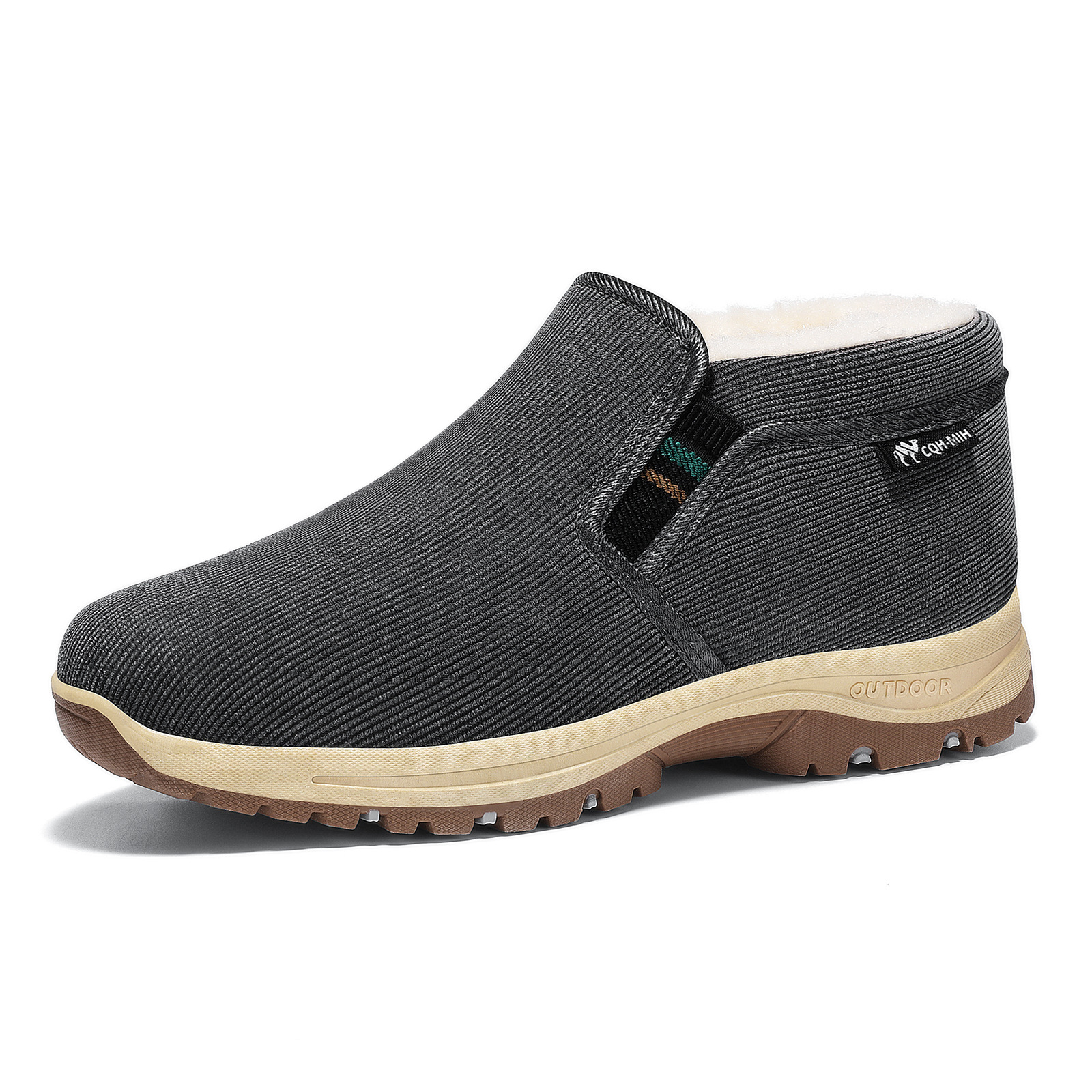 Hombres calentadores de invierno zapatos de algodón viejos zapatos de tela de Beijing más vello grueso papá de mediana edad cómodos zapatos casuales