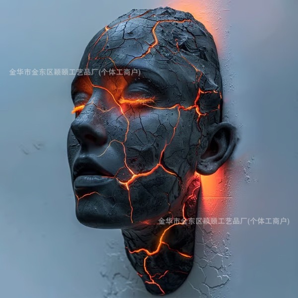 跨境新品Cracked Soul Wall Light破碎的灵魂壁灯树脂工艺品批发|undefined