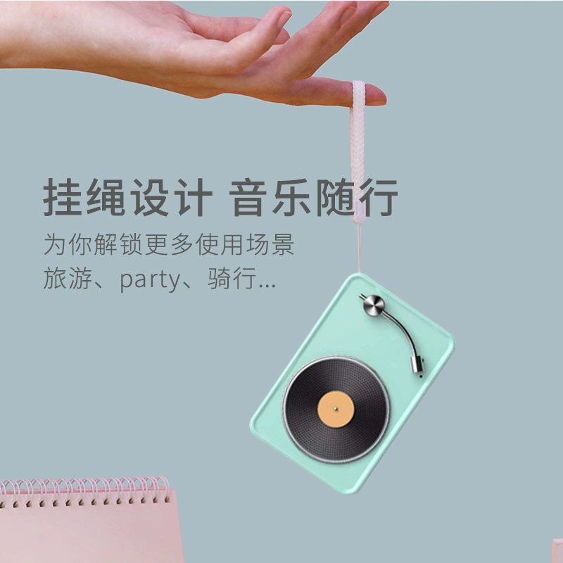 Mini retro record player Bluetooth speaker wireless high-looking creative subwoofer outdoor home small audio rechargeable
