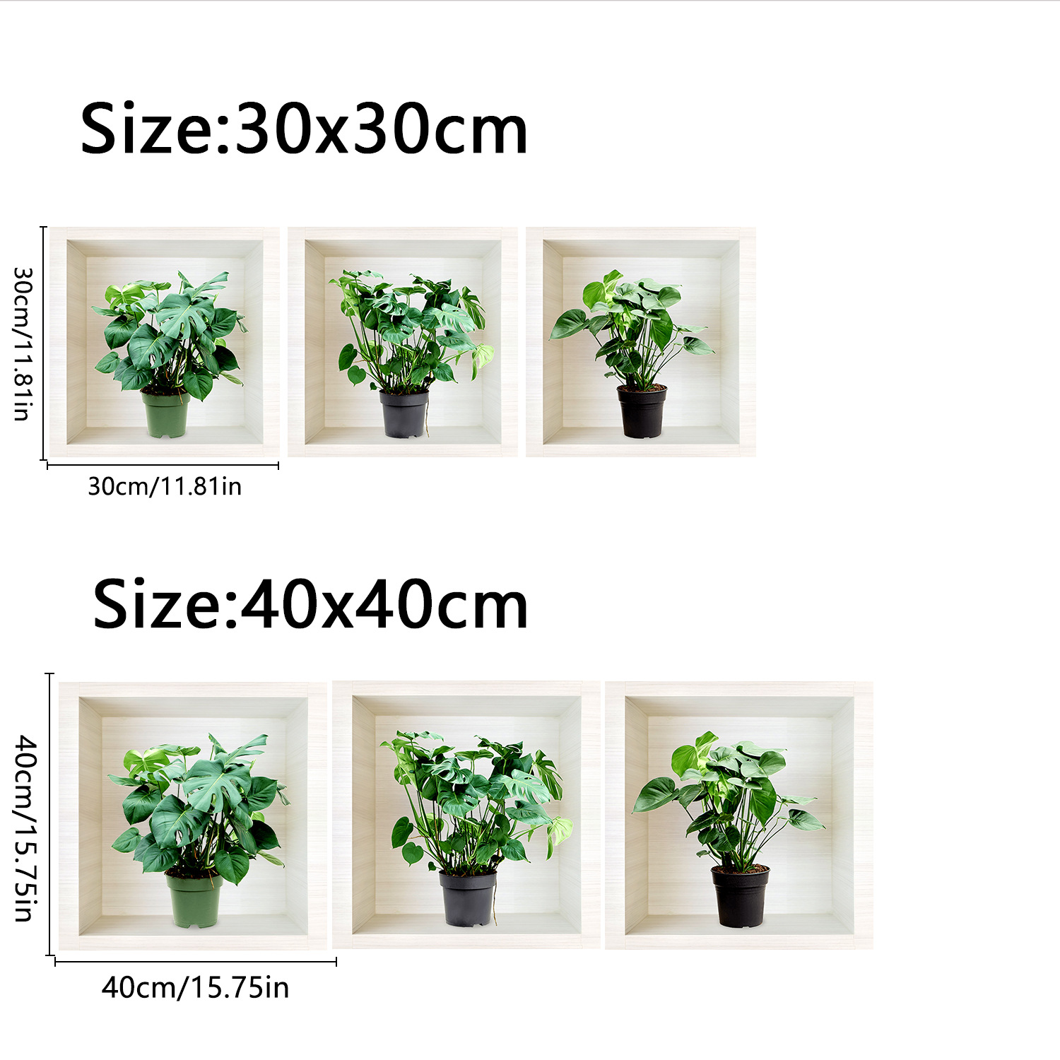 Transfronterizo TEMU venta caliente simple de lujo ligero pegatinas en maceta sala de estar pasillo autoadhesivo pegatinas de pared impermeable a prueba de suciedad
