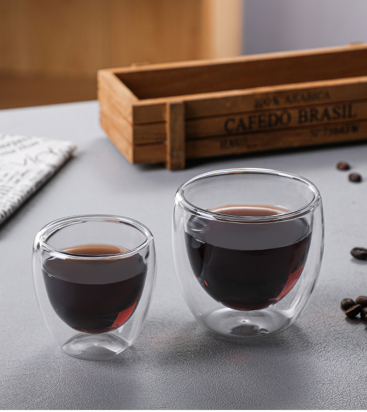 厂家直销创意蛋形玻璃水杯 双层隔热茶杯 耐热玻璃杯 玻璃咖啡杯详情14