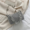 Small small bag, shoulder bag, trend pillow on chain, one-shoulder bag