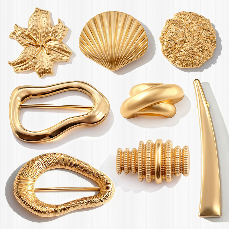 Cross-Border New Style European and American Beach Zinc Alloy Smooth D-Shaped Buckle for Clothing and Swimwear Adjustment Buckle Smooth Buckle