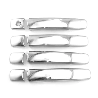 Applicable to 08 09 10 11 12 13 Nissan Qijun door handle intelligent sensor handle cover lock cover (Other Automotive Exterior Supplies) - electroplated-silver-single-hole