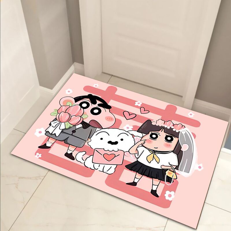 Cartoon Crayon Small New Home Floor Mat Bedroom Door Mat Household Door Mat Toilet Bathroom Absorbent Anti-Slip Mat