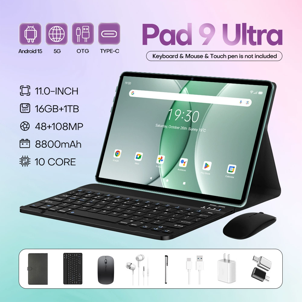 Новая трансграничная популярная модель планшетного компьютера Pad 9 Ultra с большим экраном 16+1T от зарубежного производителя, прямые продажи