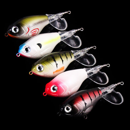 Hard bait propeller Luya bait 9cm16g water surface chubby tractor rotating cocked mouth bass bait strengthened three hooks