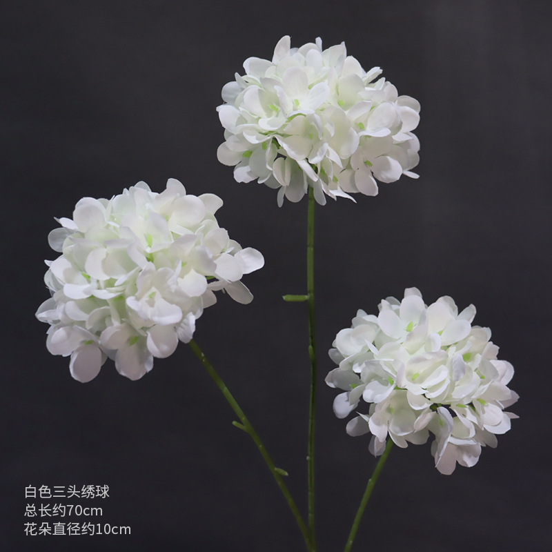 Material de flor de boda blanco brumoso artificial Misty Wedding Hall decoración camino plomo arreglo de flores techo flor artificial Flor de plástico