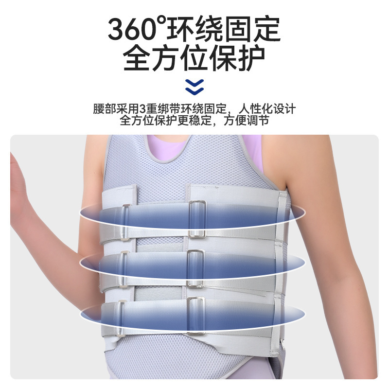 胸腰椎固定装具、腰椎骨折術後用サポーター、成人用胸椎矯正装具、通気性と圧迫性を備えた腰椎サポートベルト|undefined