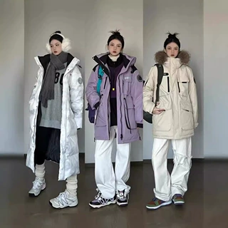 加工定制羽绒服女中长款加厚白鸭绒工衣校服男女马甲背心男装外套