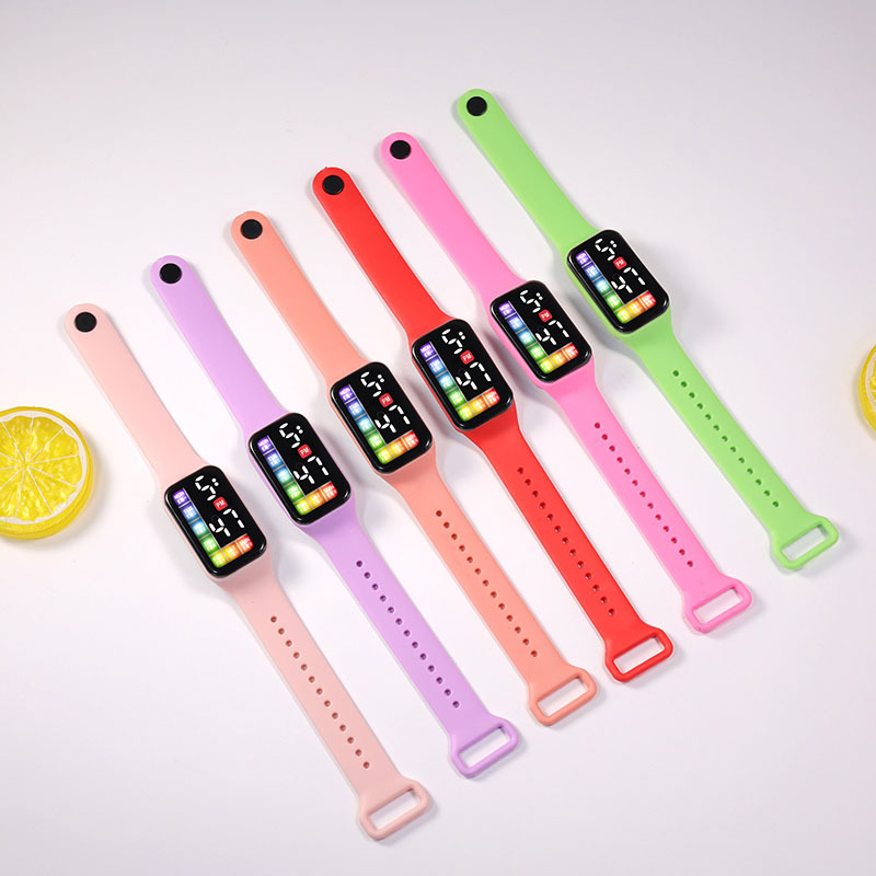 fashionable neon waterproof digital watch for men and women
