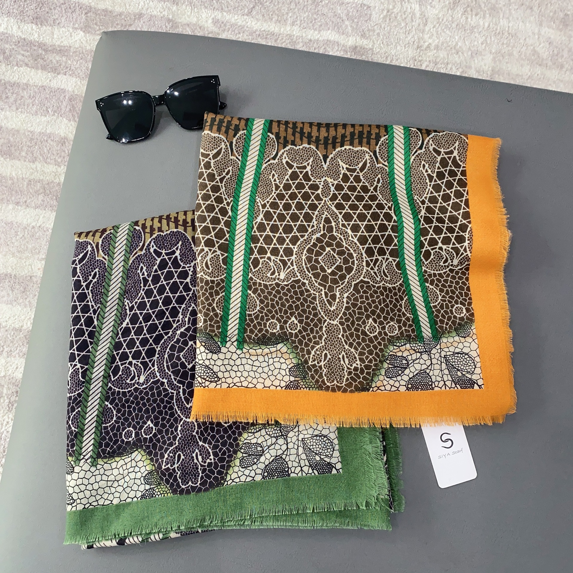 Nuevo 130 split barba moda todo partido Gran bufanda cuadrada algodón y lino sensación bufanda de verano de las mujeres SALA DE AIRE ACONDICIONADO chal al aire libre