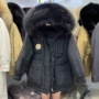 显瘦新款中长款毛领白鸭绒