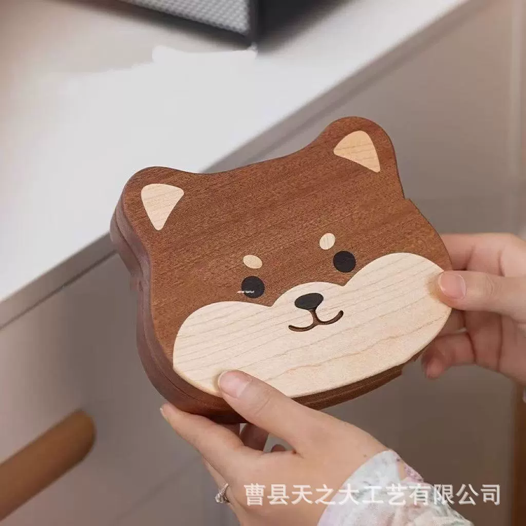 Креативный мультяшный деревянный шкатулка ювелирных изделий День Матери ювелирные украшения шкатулка милые серьги ожерелье шкатулка