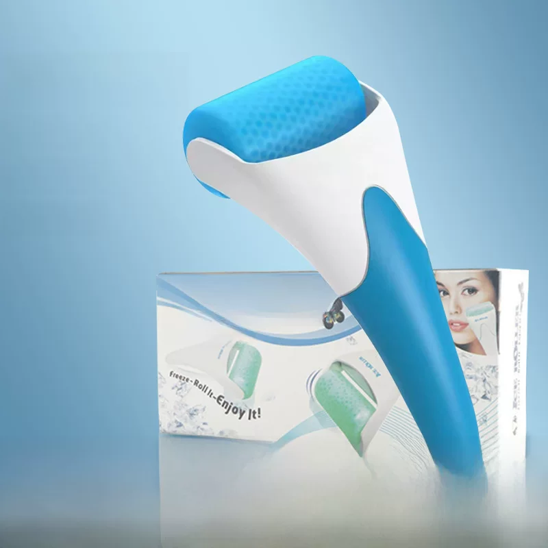 Double-headed ice roller skin massager with replaceable ice head for refreshing face wholesale ice roller ice roller