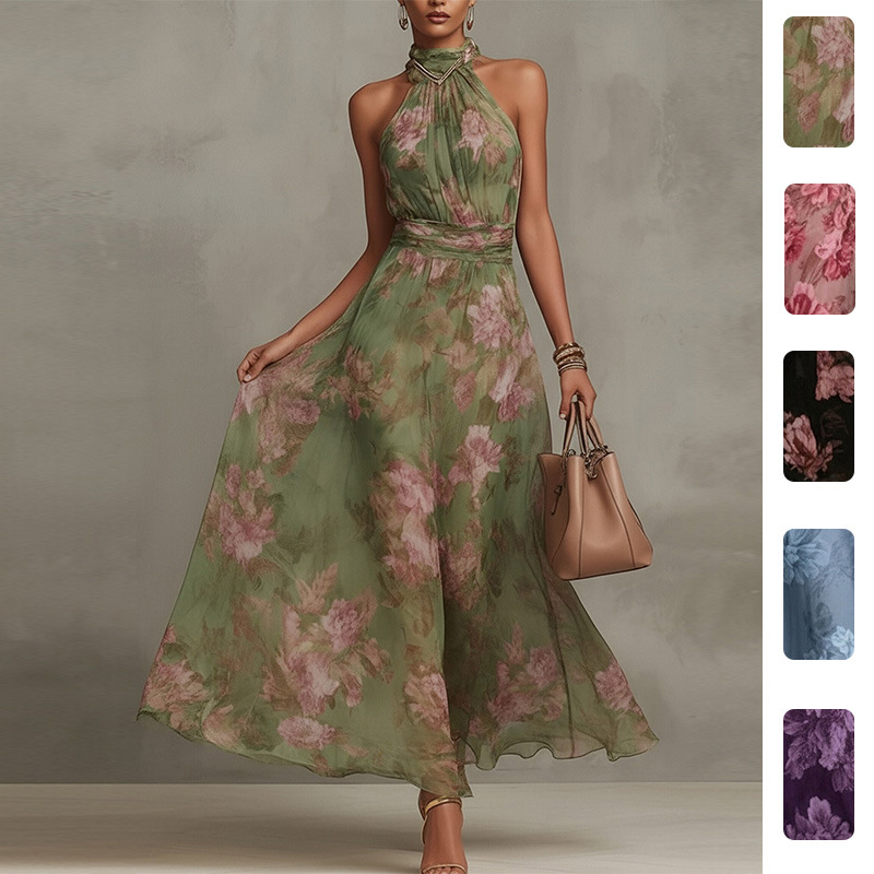 Summer elegant long skirt sleevless