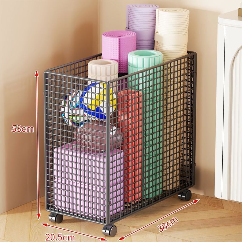 スポーツ用品収納、折りたたみ整理用品、フィットネス・スポーツ用品チューブ、ヨガマット、おもちゃ、車輪付きバスケット、家庭用狭い|undefined