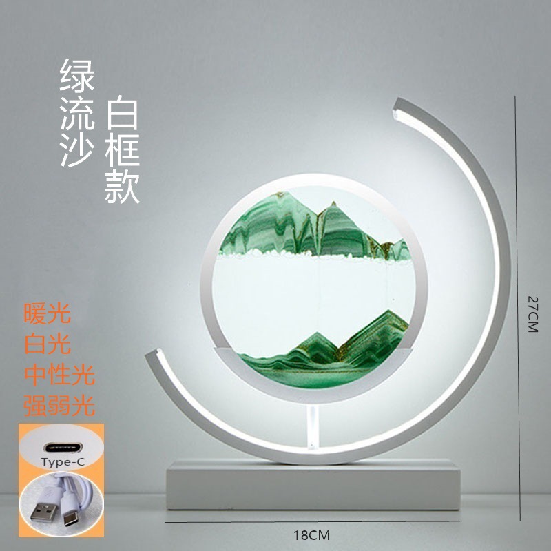 Pintura de arenas movedizas transfronterizas creativas, decoración, decoración, paquete de material de bricolaje hecho a mano, luz ambiental, regalo, luz nocturna