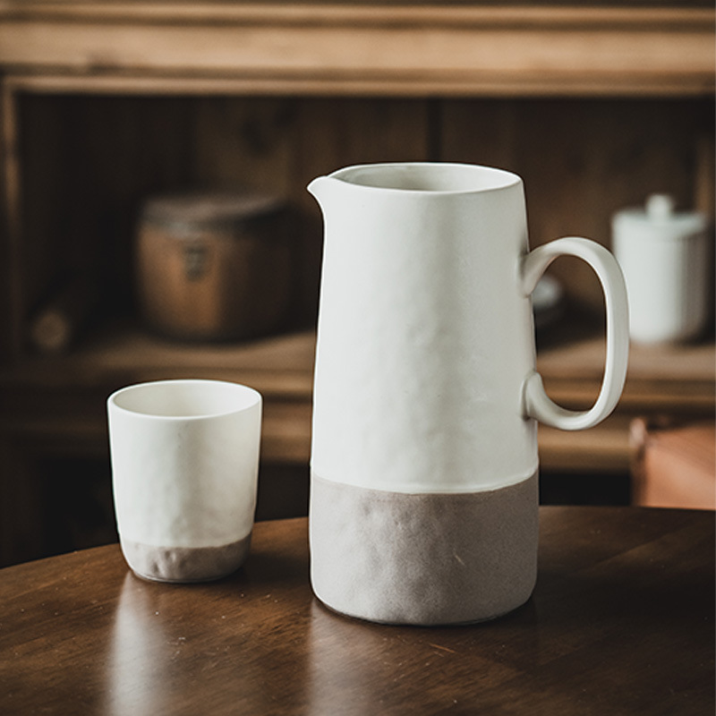 Juego de té japonés, tetera de cerámica, taza de té, tetera, tetera, tetera de gran capacidad, decoración de jarrón retro