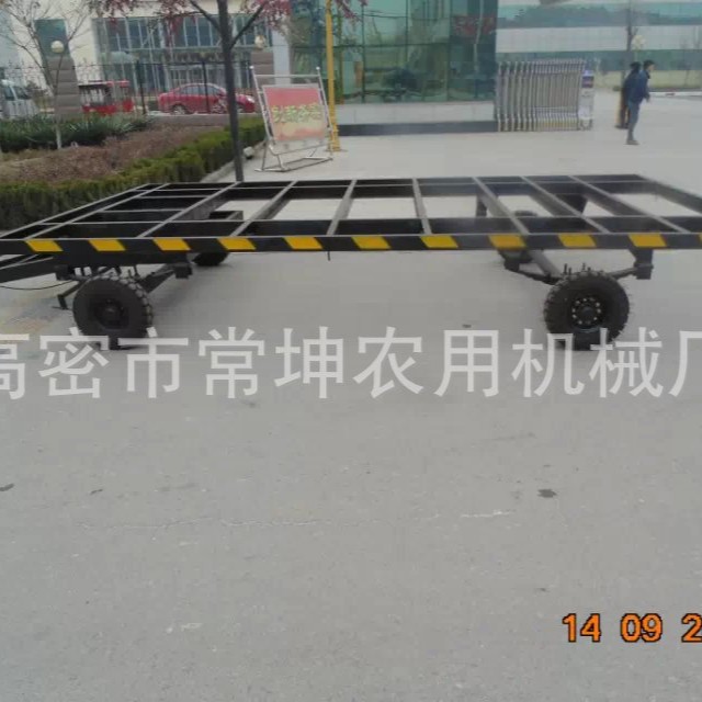 厂家供应  3吨板房拖车  拖挂式房车底盘