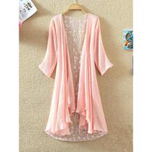 O 74330 Lace patch linen sun protection cardigan ��˿ƴ����